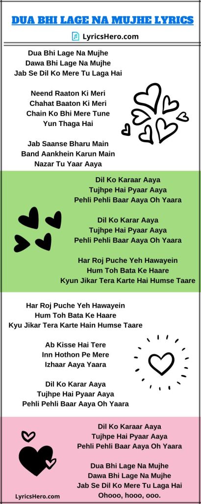 Dua Bhi Lage Na Mujhe Lyrics In Hindi, Dua Bhi Lage Na Mujhe Lyrics In English